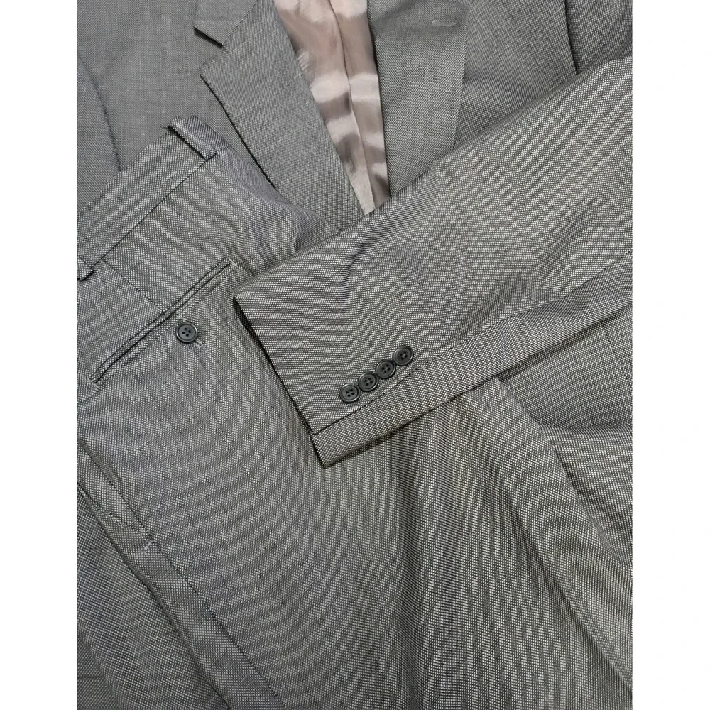 Ralph By Ralph Lauren Wool Cashmere Size 44T Vintage Birdseye Suit Canada Made